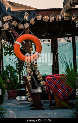 Ristorante a Nessebar, Bulgaria 2013 Foto Stock