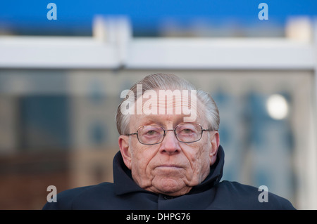 Immobiliare Larry Silverstein al taglio del nastro per 4 World Trade Center su nov. 13, 2013. Foto Stock