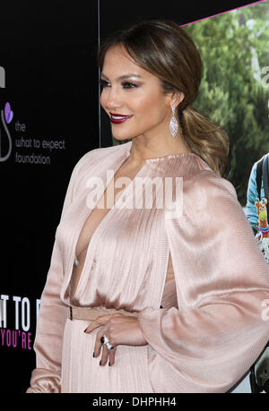 Jennifer Lopez il Los Angeles Premiere di 'Cosa aspettarsi quando stai aspettando' - Gli arrivi di Hollywood, in California - 14.05.12 Foto Stock