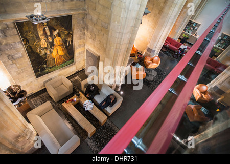 Paesi Bassi, Maastricht, Kruisheren Hotel design nella ex chiesa e monastero chiamato Kruisheren. La lobby Foto Stock