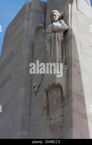 Angelo scultura sulla cresta di vimy memorial Foto Stock
