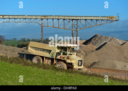 Terex TR35 Autocarro con cassone ribaltabile. Shap Beck cava, Shap, Cumbria, England, Regno Unito, Europa. Foto Stock