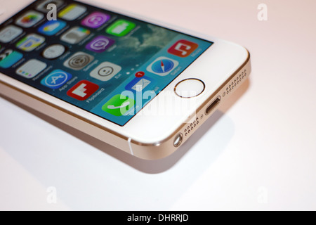 Apple iPhone 5s Gold Touch ID Foto Stock