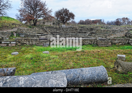 Odeion Troy Turchia Foto Stock