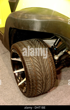 L'immagine ruota di auto elettriche. Foto Stock