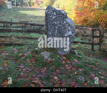 La pietra di eagle strathpeffer scozia novembre 2013 Foto Stock