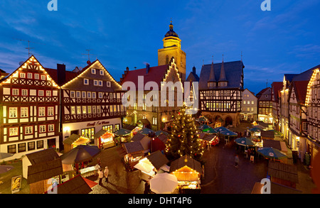 Mercato di Natale, Alsfeld, Hesse, Germania Foto Stock