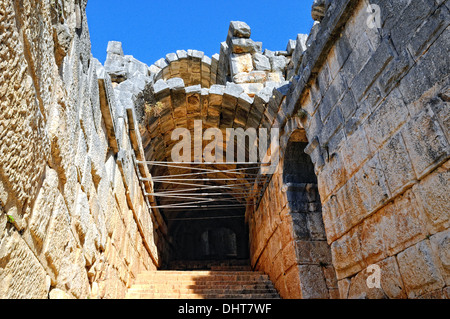 Accesso al teatro di Myra in Turchia Foto Stock