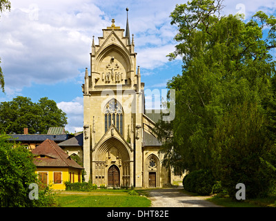 La chiesa del monastero cistercense Schulpforte, Naumburg, Sassonia-Anhalt, Germania Foto Stock