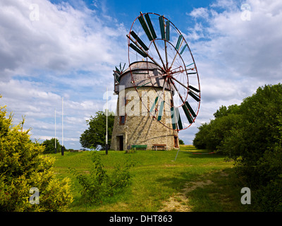 Smock mill, Eckartsberga, Burgenlandkreis distretto, Sassonia-Anhalt Foto Stock