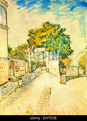 Ingresso al Moulin de la Galette - di Vincent van Gogh, 1887 Foto Stock