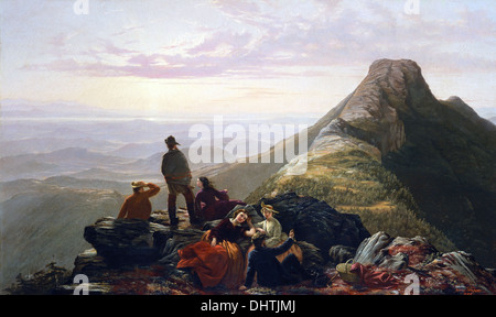 Il tardivo Party sulla Mansfield Montagna - da Jerome B. Thompson, 1858, Hudson River School Foto Stock