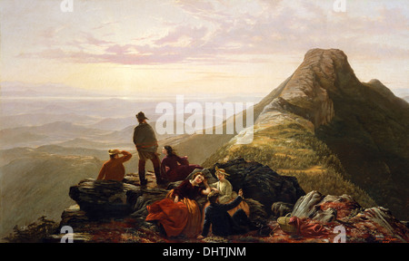Il tardivo Party sulla Mansfield Montagna - da Jerome B. Thompson, 1858, Hudson River School Foto Stock