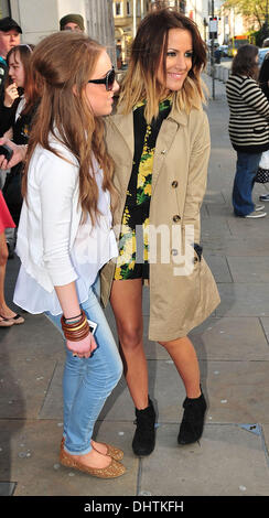 Caroline Flack arriva a Liverpool per il fattore X auditions Liverpool, in Inghilterra - 22.05.12 Foto Stock