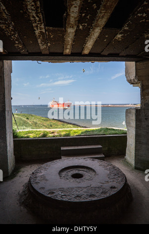 Paesi Bassi, IJmuiden, Fort Forteiland. Linea di difesa di Amsterdam. Hollandse Waterlinies. Linee olandesi di difesa dell'acqua. Foto Stock
