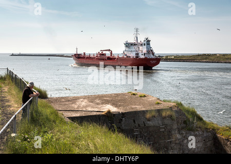 Paesi Bassi, IJmuiden, Fort Forteiland. Linea di difesa di Amsterdam. Hollandse Waterlinies. Linee olandesi di difesa dell'acqua. Foto Stock