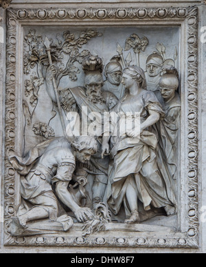 Dettagli della fontana di trevi Foto Stock