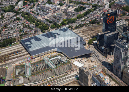 Paesi Bassi, Rotterdam, Stazione Centrale. Antenna Foto Stock