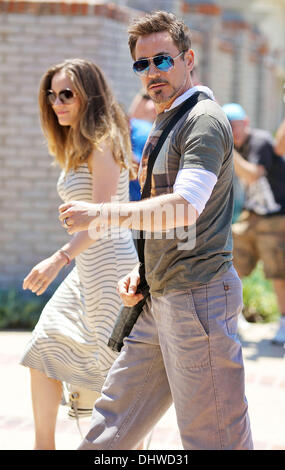 Robert Downey Jr a Joel Silver's Memorial Day parte in Malibu Los Angeles, California - 28.05.12 Foto Stock