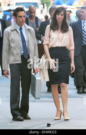 Ben Stiller e Kristen Wiig riprese in posizione per " La vita segreta di Walter Mitty' New York City, Stati Uniti d'America - 29.05.12 Foto Stock