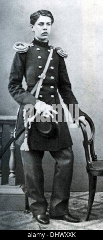Modest MUSSORGSKY, giovani Mussorgsky come cadet in Preobrazhensky reggimento delle guardie imperiali. Foto Stock