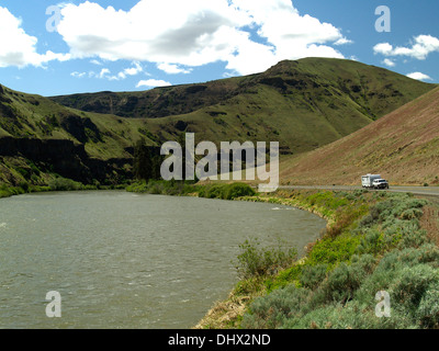 Scenic autostrada,Yakima Canyon,Stato di Washington Foto Stock