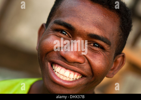 Giovane uomo in tulear, madagascar Foto Stock