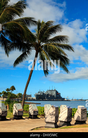 Stati Uniti d'America, Hawaii, Oahu, Pearl Harbor monumento nazionale Foto Stock