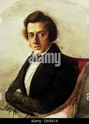 Ritratto di Frederick Chopin all età di 25 anni - da Maria Wodzinska, 1835 Foto Stock