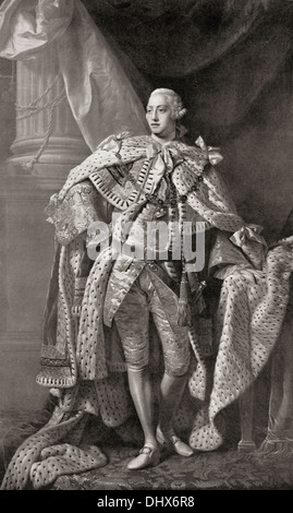 George III , 1738 - 1820. Re di Gran Bretagna e Irlanda. Foto Stock