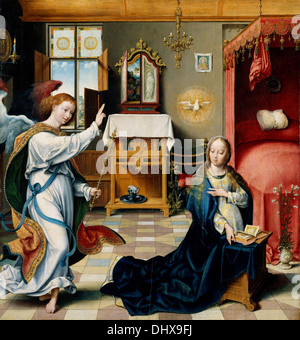 L'Annunciazione - da Joos van Cleve, 1525 Foto Stock