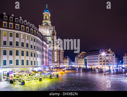 Dresden, Germania a piazza Neumarkt. Foto Stock