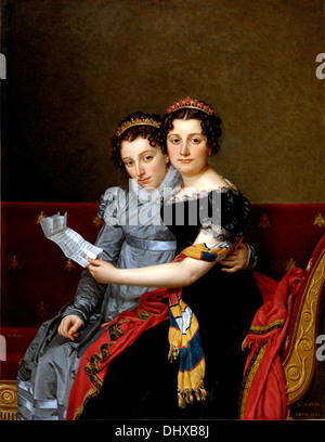 Le Suore e Zénaïde Charlotte Bonaparte, Napoleone - nipoti da Jacques-Louis David, 1821 Foto Stock