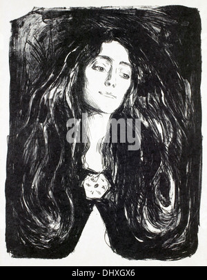 La spilla, Eva Mudocci - da Edvard Munch, 1903 Foto Stock