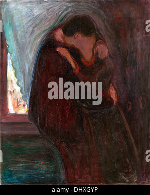 Kiss - da Edvard Munch, 1897 Foto Stock