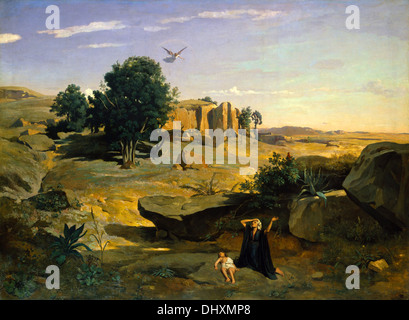 Agar nel deserto - da Camille Corot, 1835 Foto Stock