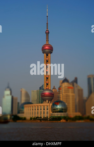 Pearl Tower, Pudong, Shanghai, Cina Foto Stock