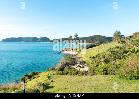 Vista del nord dell Isola di Lord Howe, Australia Foto Stock