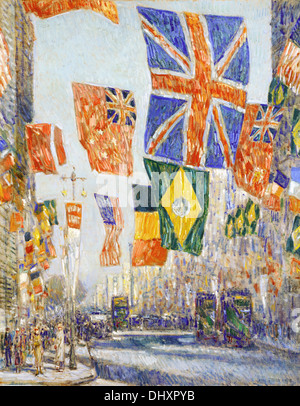 Viale degli Alleati, Gran Bretagna - da bambino Hassam, 1918 Foto Stock