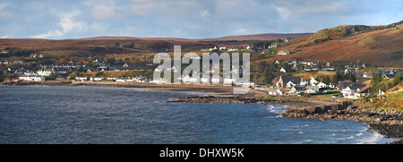 Il villaggio costiero di Gairloch nel telecomando Highlands scozzesi, UK. Foto Stock