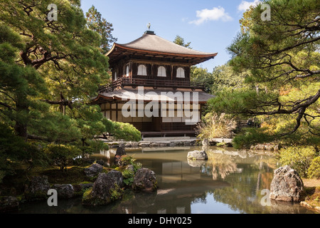 Padiglione di Argento a Ginkakuji Foto Stock