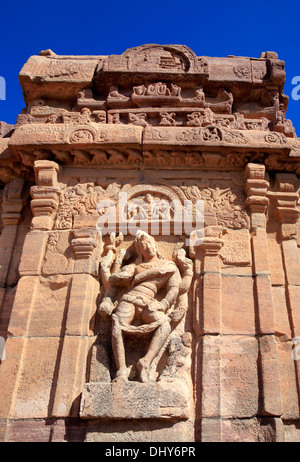 Tempio indù (VIII secolo), Pattadakal, Karnataka, India Foto Stock