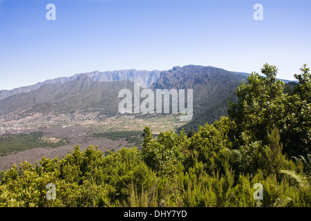 Caldera Taburiente in La Palma (isole Canarie) il più grande cratere di erosione nel mondo Foto Stock