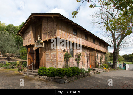 Fienile su Lachryma Montis casa storica del generale Mariano Guadalupe Vallejo, Sonoma, California, U.S.A. Foto Stock