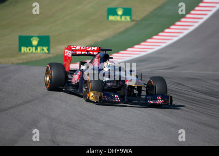 Driver russo Danill Kuyat della Scuderia Toro Rosso team, alla sessione di prove per la F1 Il Gran Premio degli Stati Uniti vicino a Austin Foto Stock