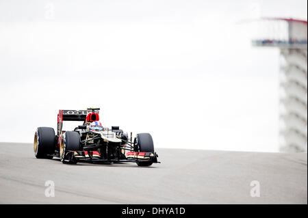 Austin, Texas, Stati Uniti d'America. Xvi Nov, 2013. 16 novembre 2013: Il team Lotus alla sessione di qualifica, Formula 1 U.S. Il Grand Prix al circuito delle Americhe di Austin, TX. Credito: csm/Alamy Live News Foto Stock