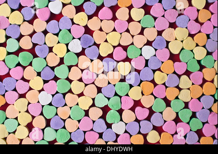 Il giorno di San Valentino di caramelle a forma di cuore Foto Stock