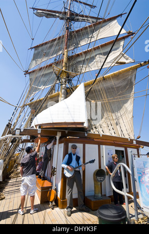 A bordo del James Craig Tall Ship, Sydney, Australia Foto Stock