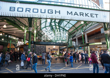 Ingresso al Borough Market in London SE1 REGNO UNITO Foto Stock