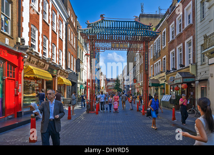 China Town London: il nome Chinatown è stato utilizzato in tempi diversi per descrivere i diversi luoghi in Londra Foto Stock